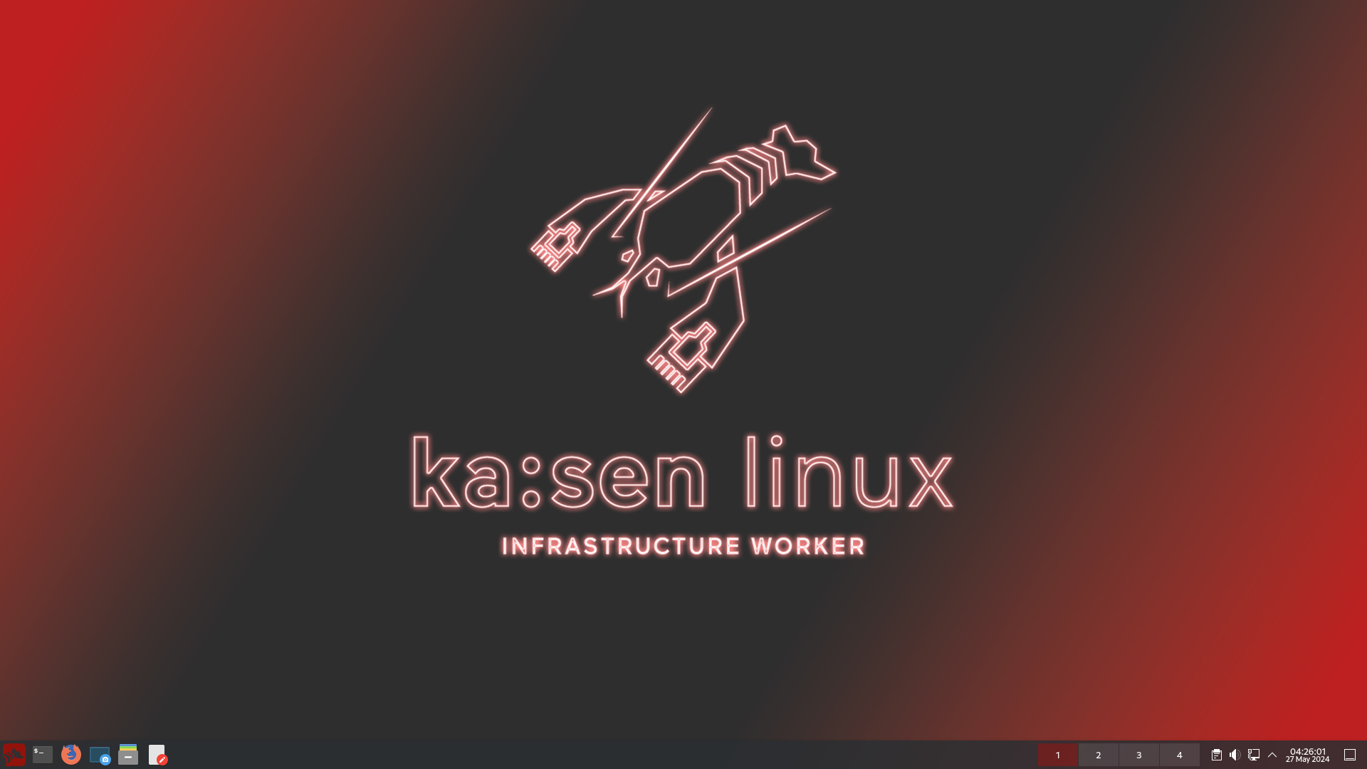 kaisen linux with KDE desktop